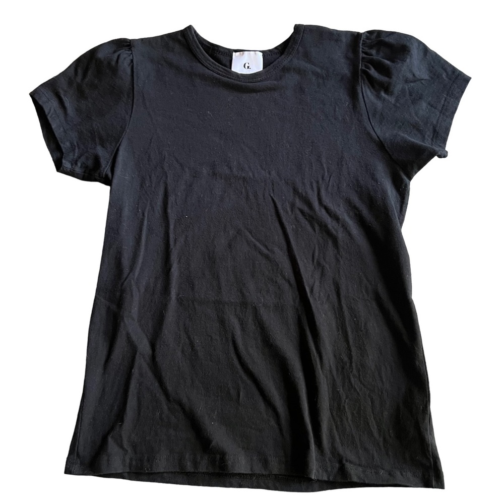 G. LABEL BY GOOP Cotton Ruched Sleeve T Shirt